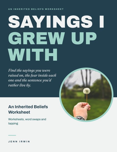 Sayings I Grew Up With · Inherited Beliefs Worksheet cover