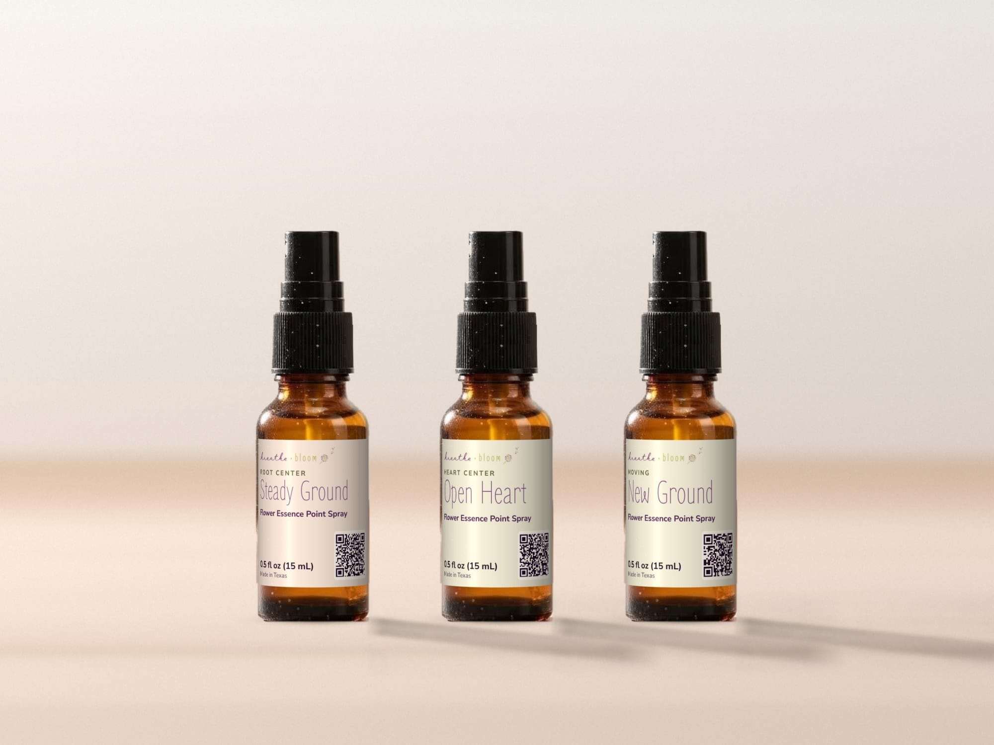 Pick Three · Point Spray Set, shown on a ½ oz amber spray bottle