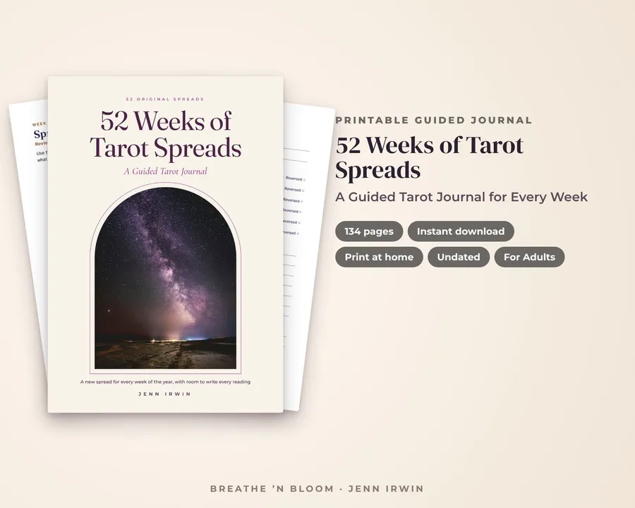 52 Weeks of Tarot Spreads journal cover